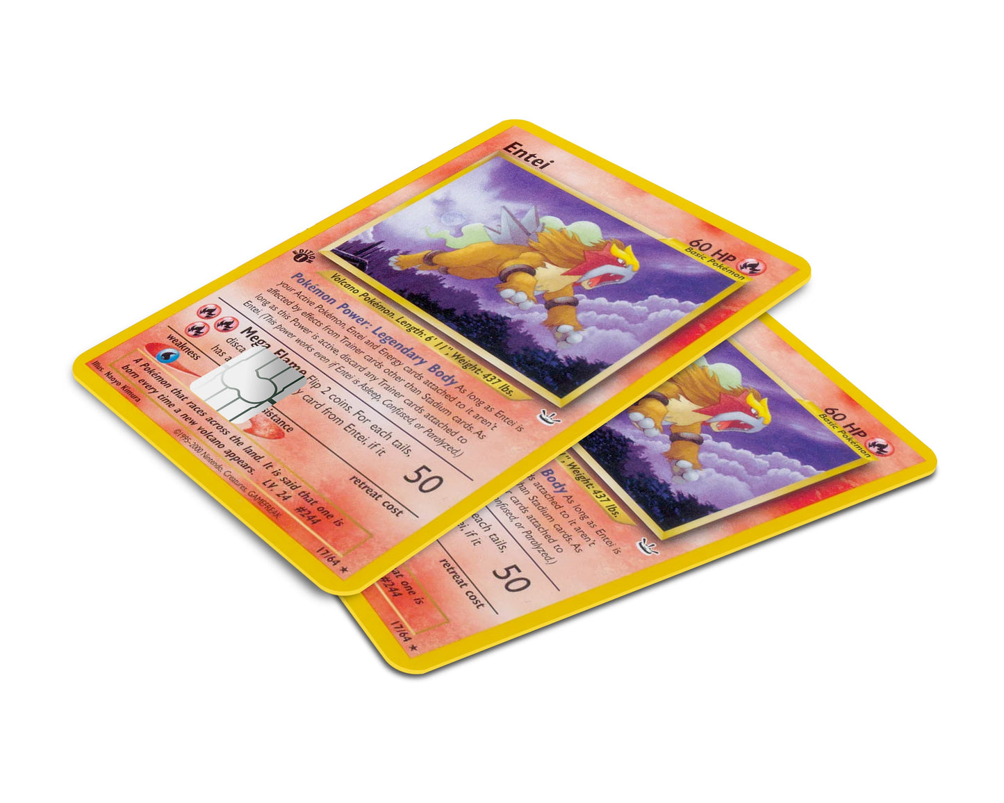 Anime Town Creations Credit Card Entei Pokemon Card Window Skins - Anime Pokemon Credit Card Skin