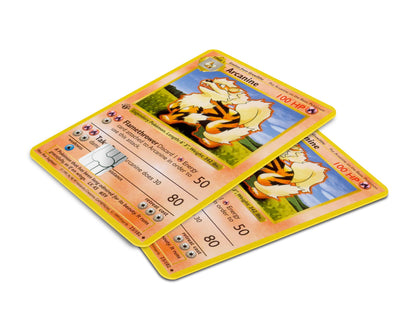 Anime Town Creations Credit Card Arcanine Pokemon Card Window Skins - Anime Pokemon Credit Card Skin
