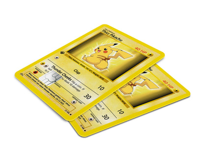 Anime Town Creations Credit Card Thicc Pikachu Pokemon Card Window Skins - Anime Pokemon Credit Card Skin