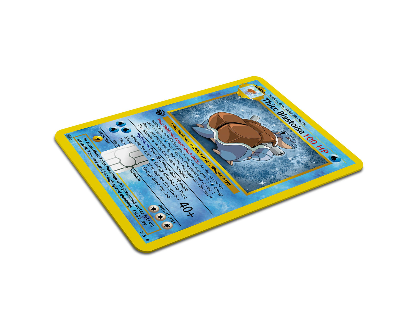 Anime Town Creations Credit Card Thicc Blaistoise Pokemon Card Full Skins - Anime Pokemon Credit Card Skin