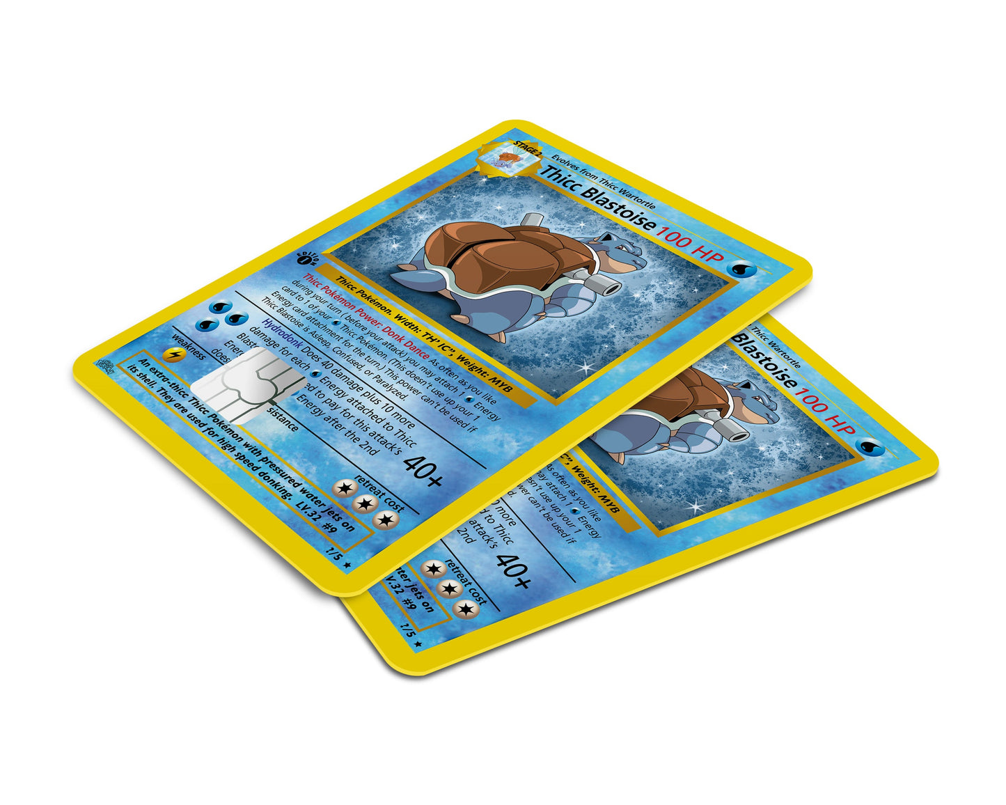 Anime Town Creations Credit Card Thicc Blaistoise Pokemon Card Window Skins - Anime Pokemon Credit Card Skin