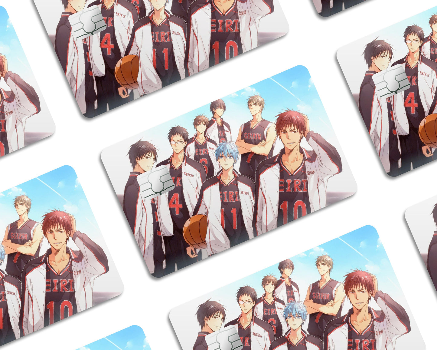Anime Town Creations Credit Card Kuroko's Basketball Seirin High Squad Half Skins - Anime Kuroko's Basketball Credit Card Skin
