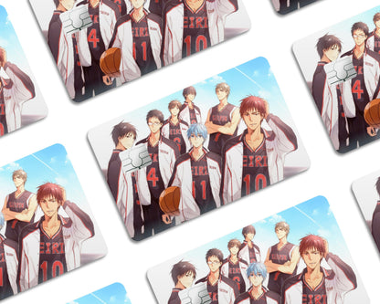 Anime Town Creations Credit Card Kuroko's Basketball Seirin High Squad Half Skins - Anime Kuroko's Basketball Credit Card Skin