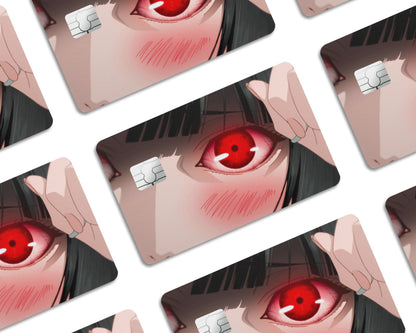 Anime Town Creations Credit Card Yumeko Jabami Eyes Window Skins - Anime Kakegurui Credit Card Skin
