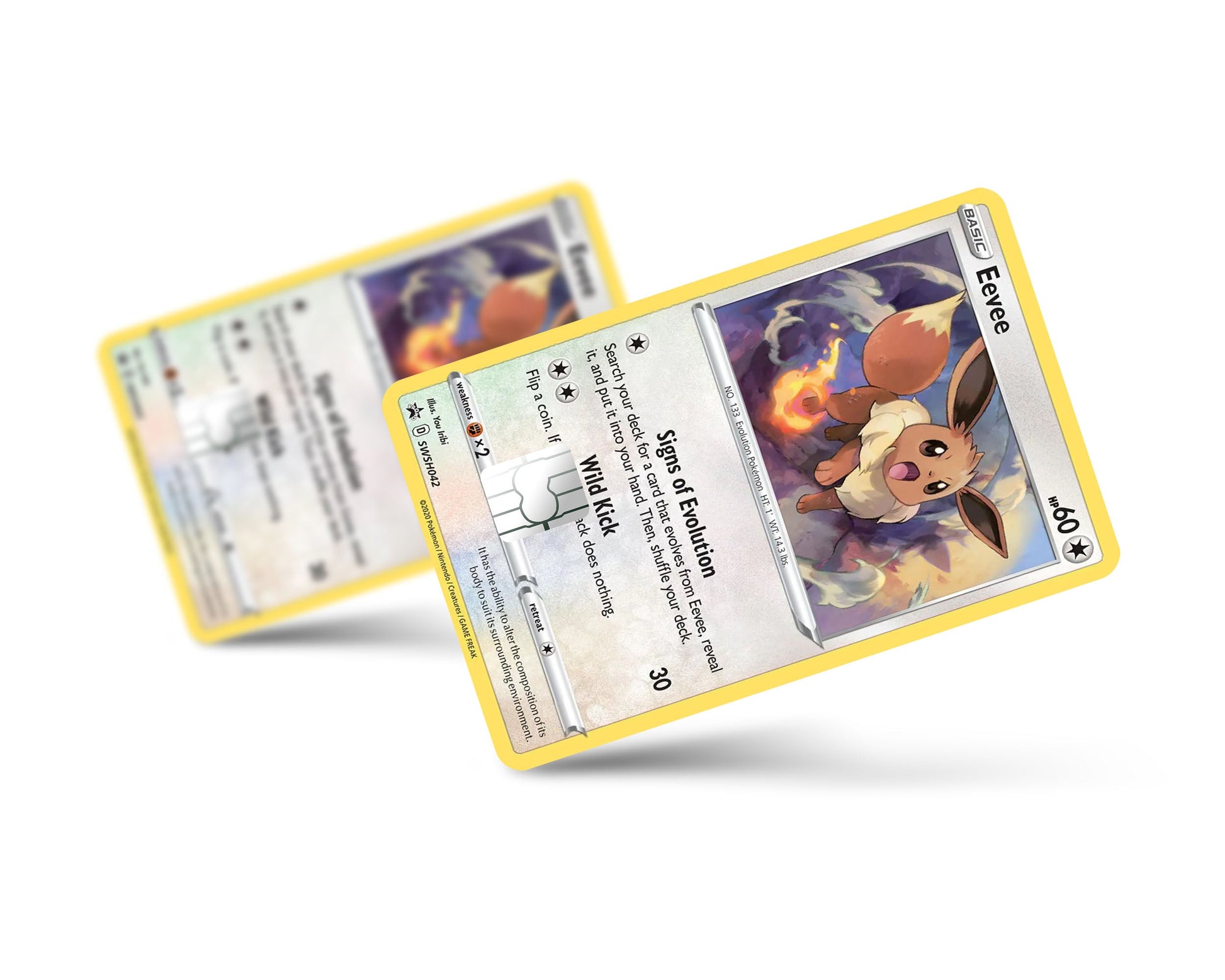 Anime Town Creations Credit Card Cute Eevee Pokemon Card Full Skins - Anime Pokemon Credit Card Skin