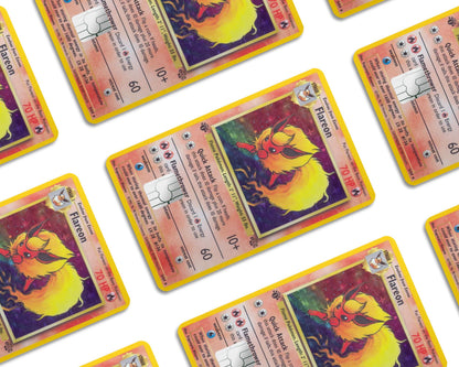 Anime Town Creations Credit Card Flareon Pokemon Card Window Skins - Anime Pokemon Credit Card Skin