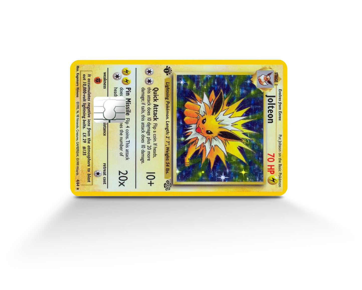Anime Town Creations Credit Card Jolteon Pokemon Card Full Skins - Anime Pokemon Credit Card Skin