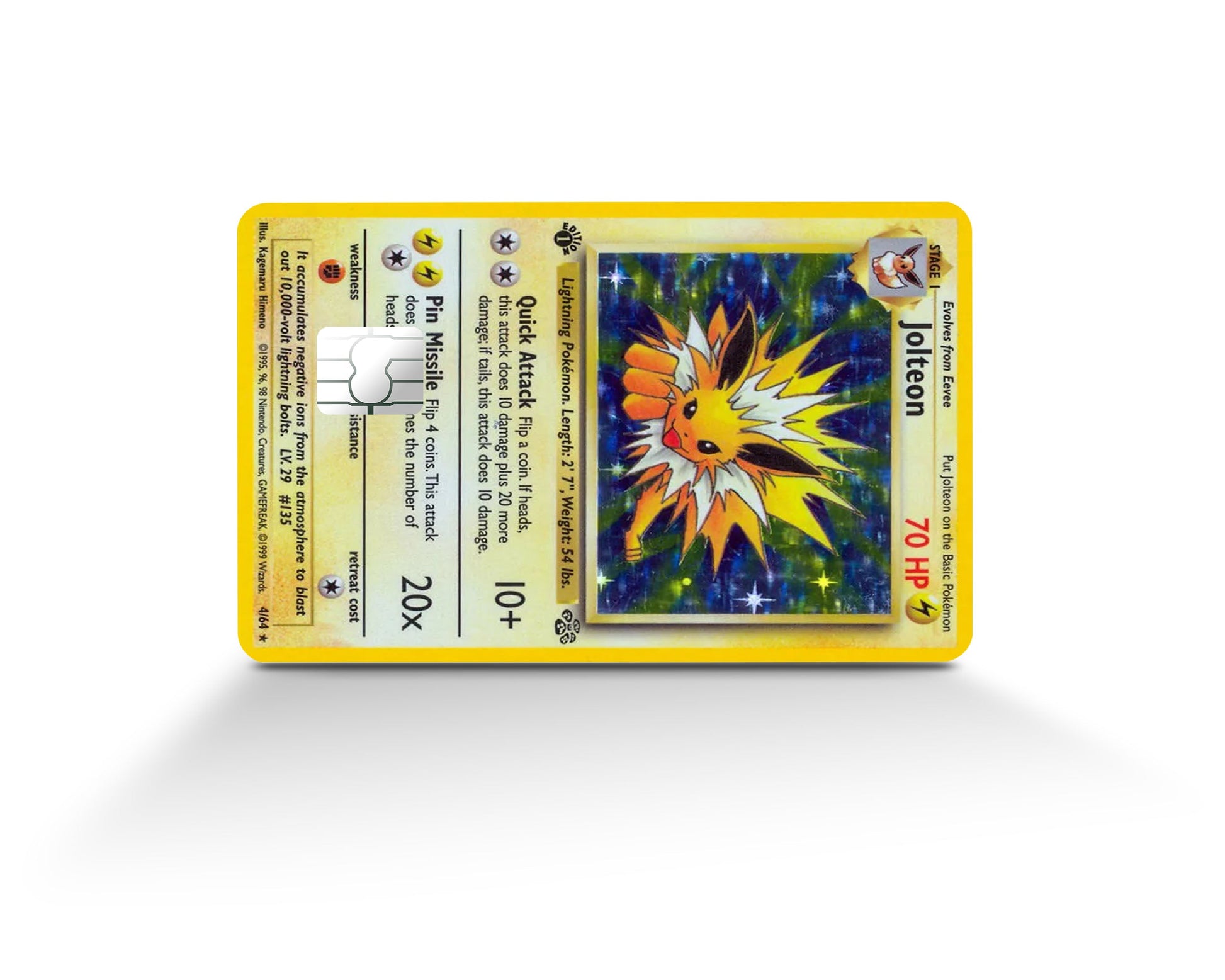 Anime Town Creations Credit Card Jolteon Pokemon Card Full Skins - Anime Pokemon Credit Card Skin