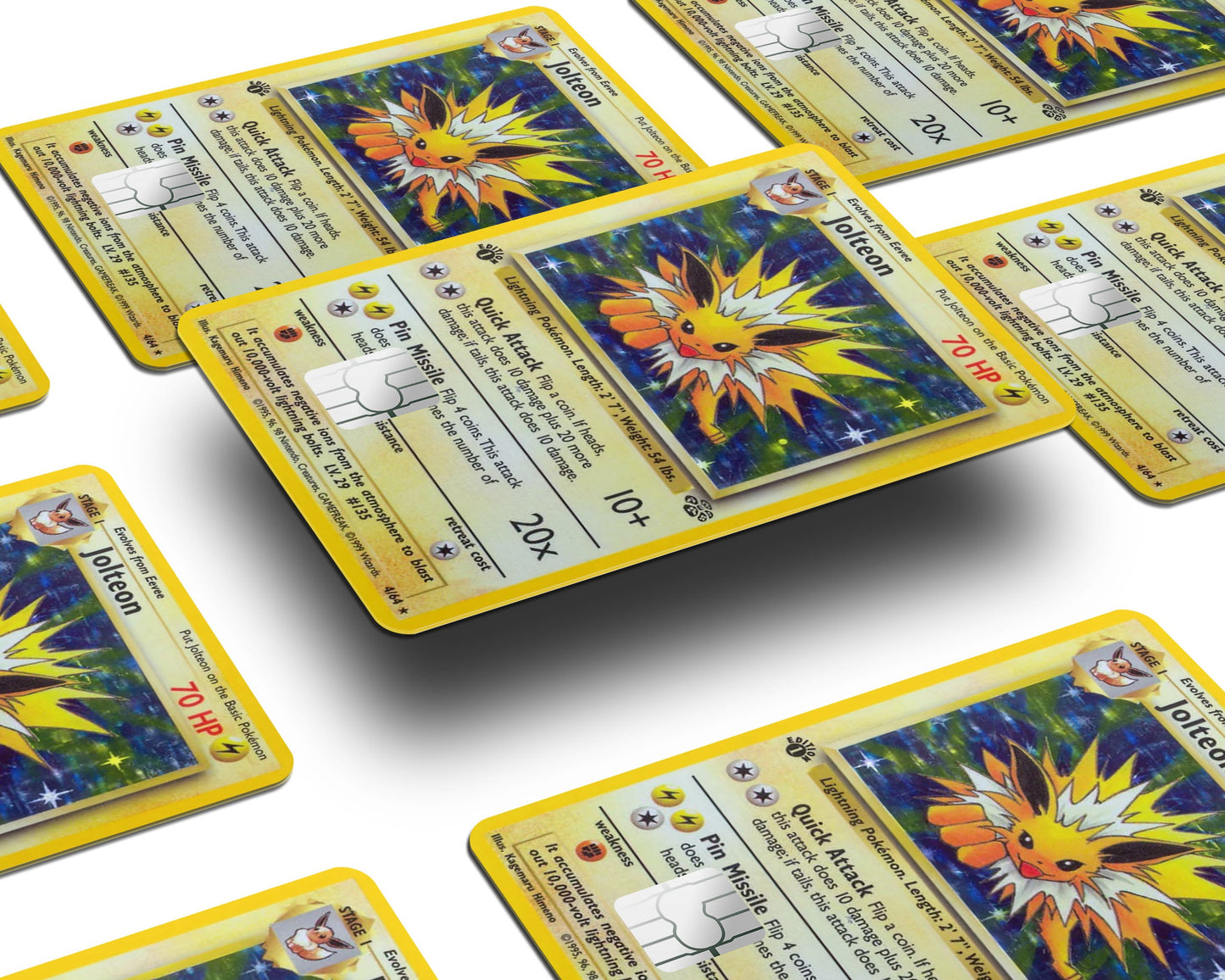 Anime Town Creations Credit Card Jolteon Pokemon Card Window Skins - Anime Pokemon Credit Card Skin