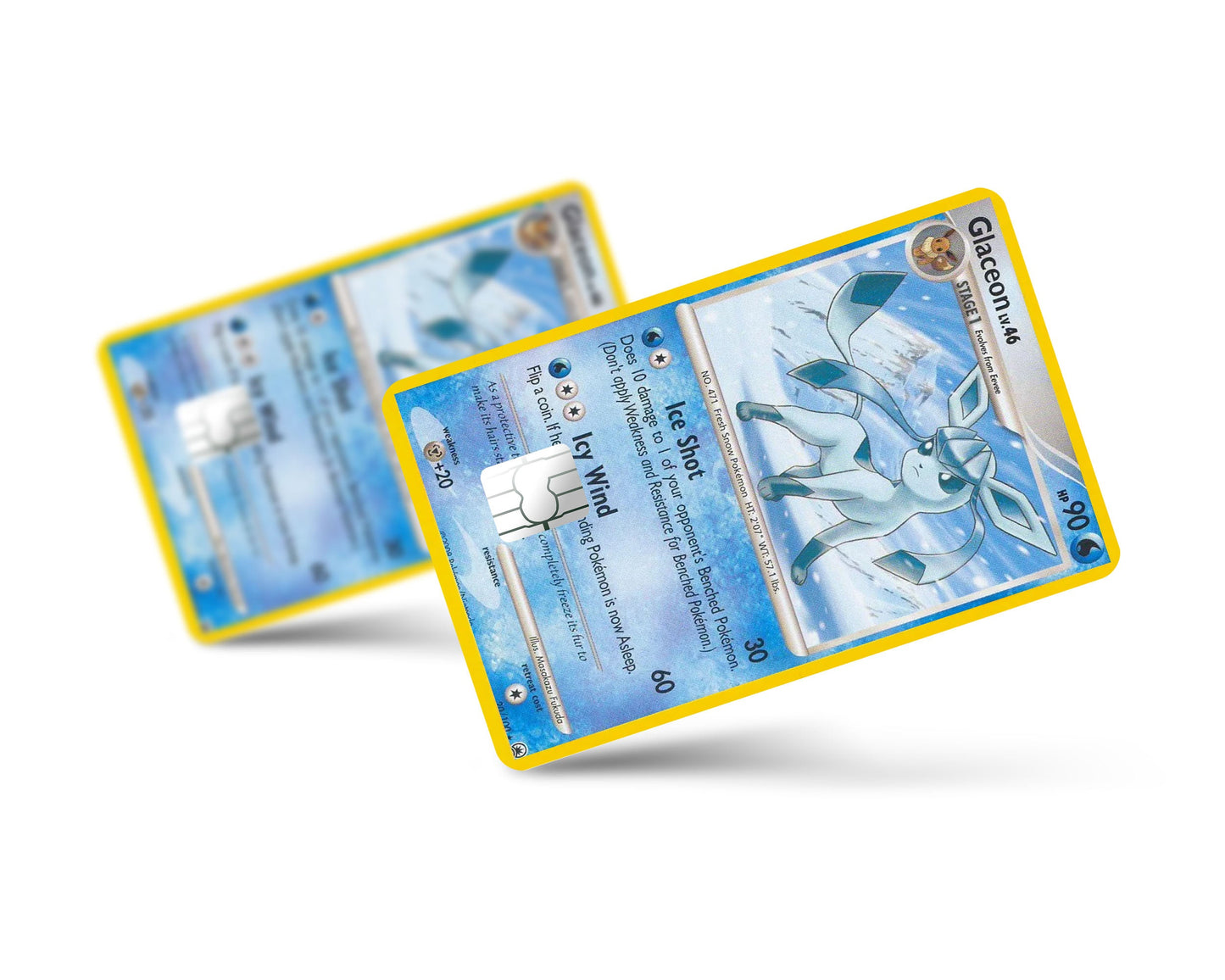 Anime Town Creations Credit Card Glaceon Pokemon Card Full Skins - Anime Pokemon Credit Card Skin