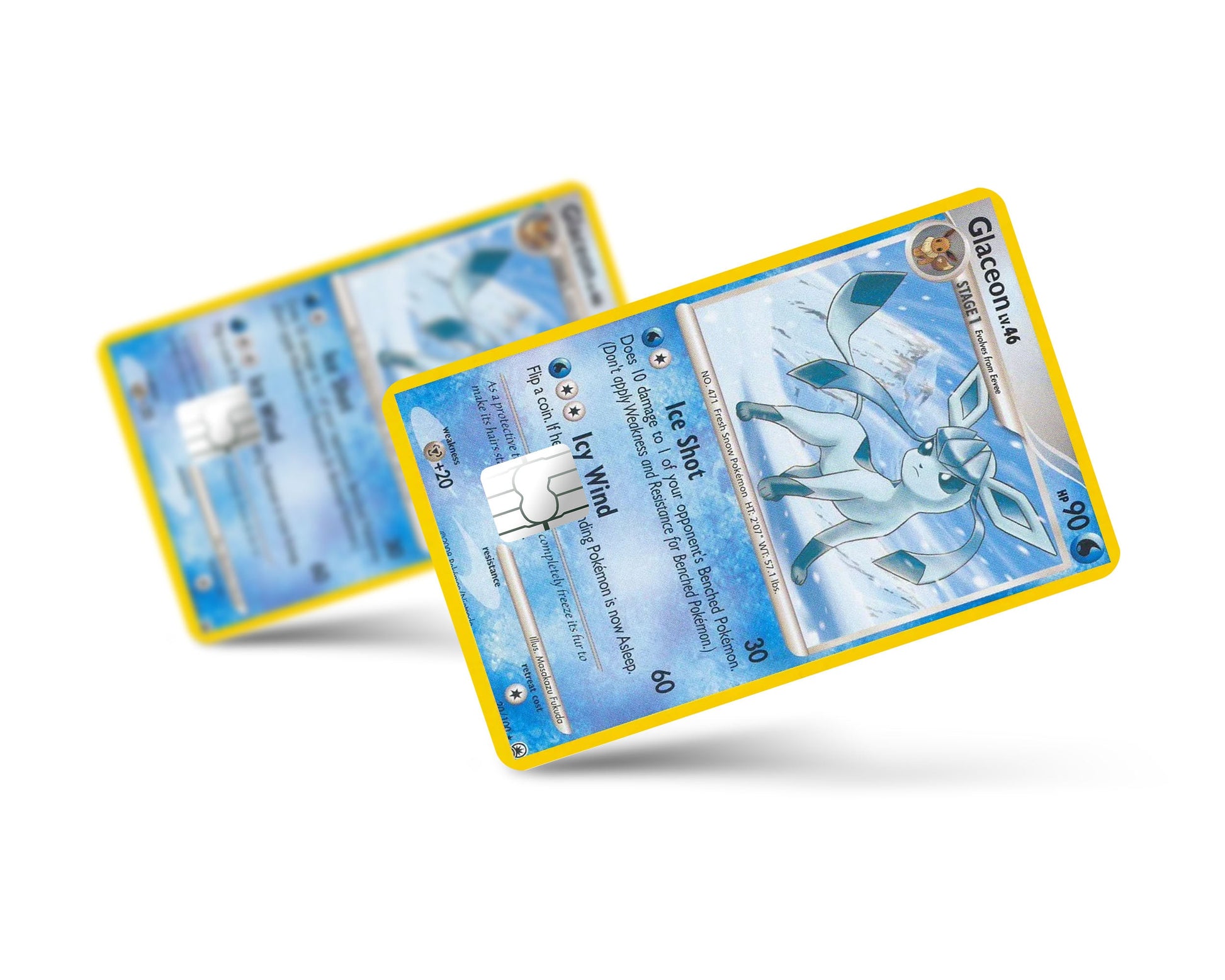 Anime Town Creations Credit Card Glaceon Pokemon Card Full Skins - Anime Pokemon Credit Card Skin