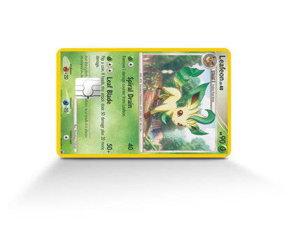 Anime Town Creations Credit Card Leafeon Pokemon Card Full Skins - Anime Pokemon Credit Card Skin