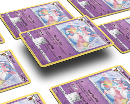 Anime Town Creations Credit Card Sylveon Pokemon Card Window Skins - Anime Pokemon Credit Card Skin