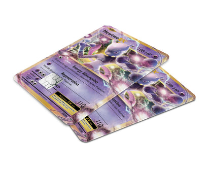 Anime Town Creations Credit Card Mewtwo EX Pokemon Card Window Skins - Anime Pokemon Credit Card Skin