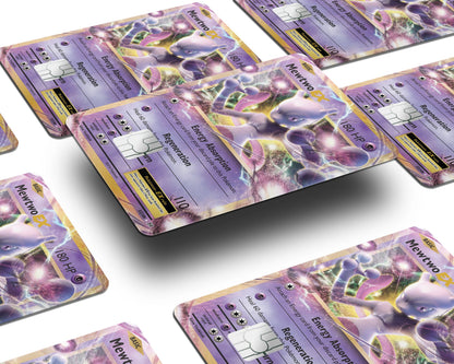 Anime Town Creations Credit Card Mewtwo EX Pokemon Card Window Skins - Anime Pokemon Credit Card Skin