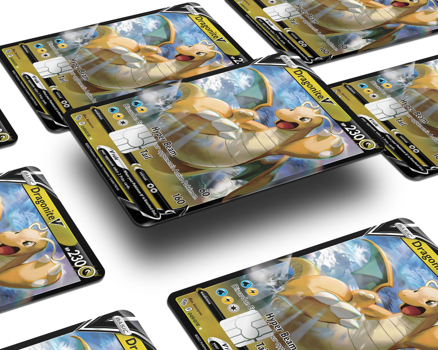 Anime Town Creations Credit Card Cute Dragonite Pokemon Card Window Skins - Anime Pokemon Credit Card Skin
