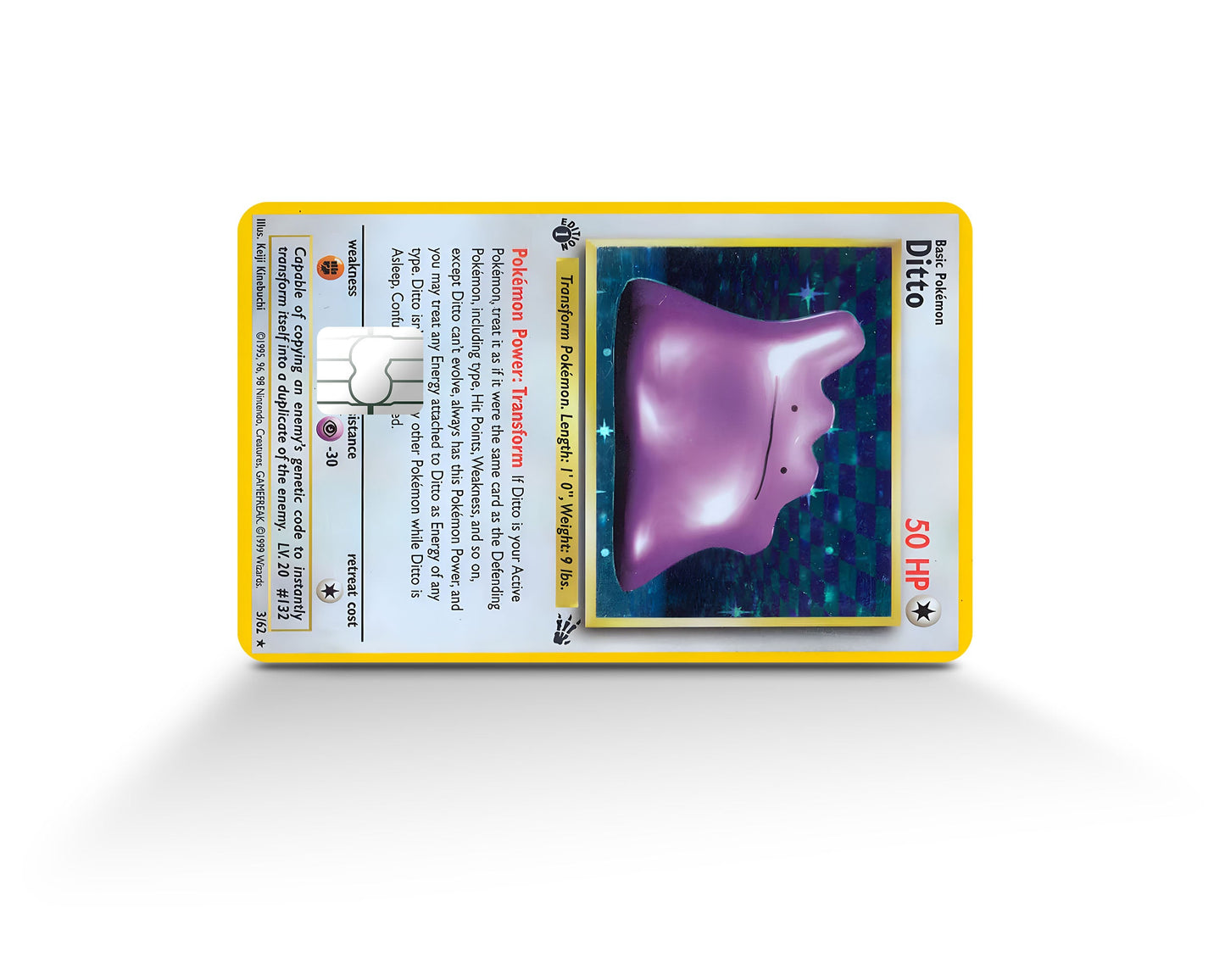 Anime Town Creations Credit Card Ditto Pokemon Card Full Skins - Anime Pokemon Credit Card Skin