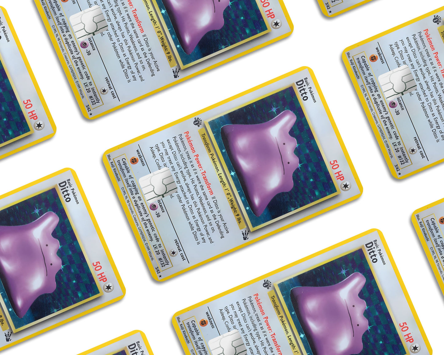 Anime Town Creations Credit Card Ditto Pokemon Card Window Skins - Anime Pokemon Credit Card Skin