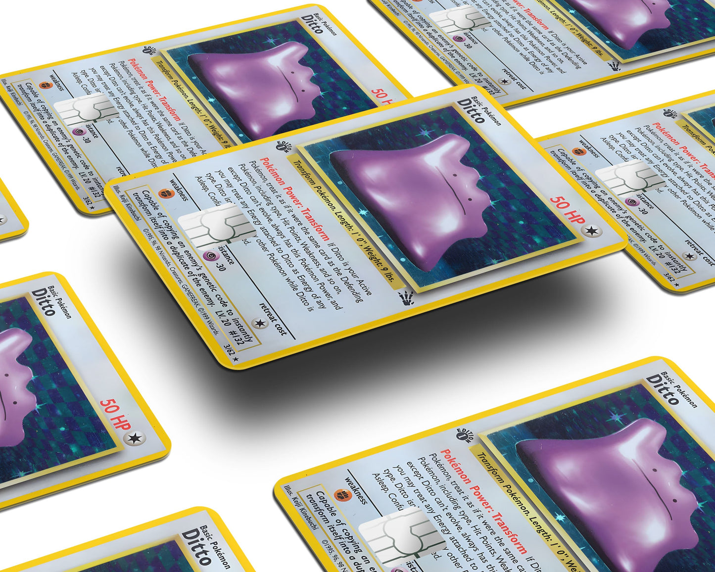 Anime Town Creations Credit Card Ditto Pokemon Card Window Skins - Anime Pokemon Credit Card Skin