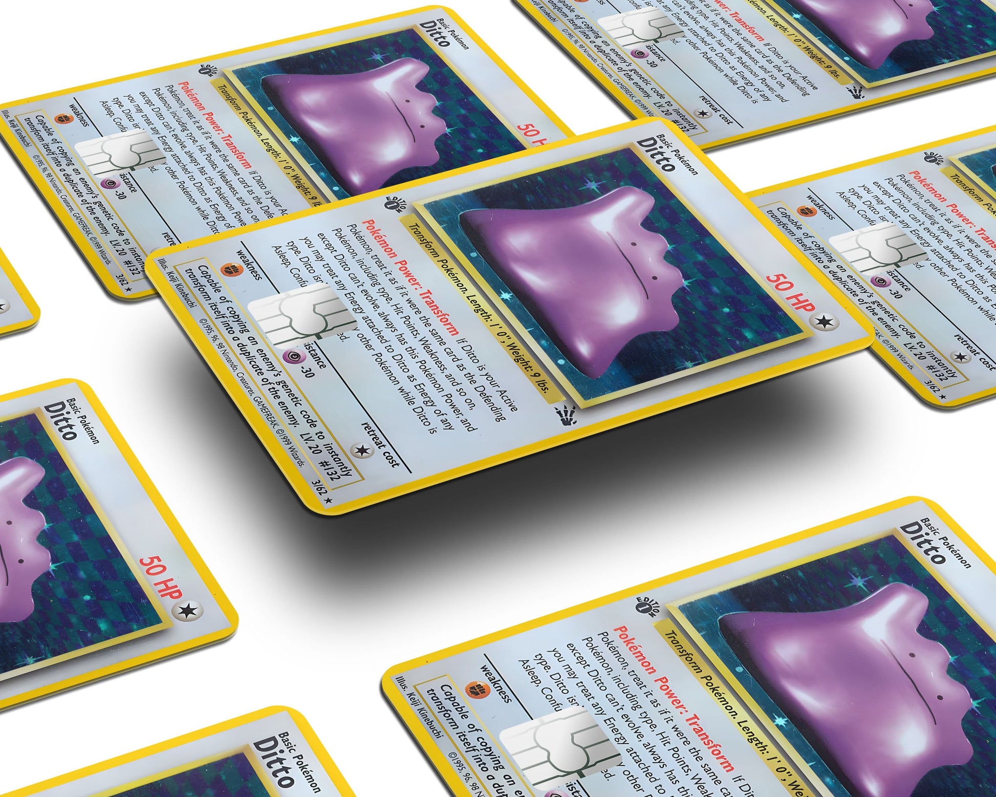 Anime Town Creations Credit Card Ditto Pokemon Card Window Skins - Anime Pokemon Credit Card Skin