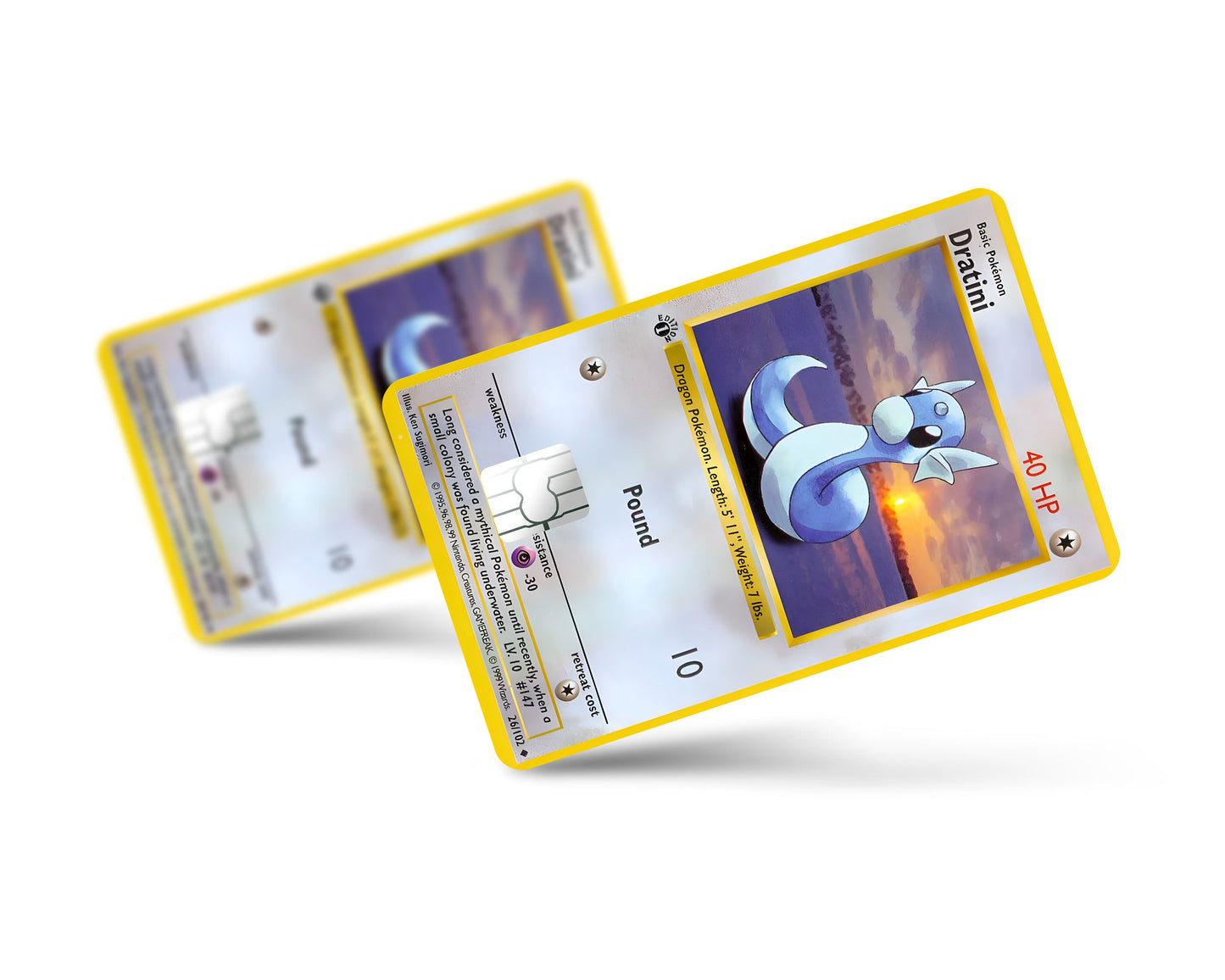 Anime Town Creations Credit Card Dratini Pokemon Card Full Skins - Anime Pokemon Credit Card Skin