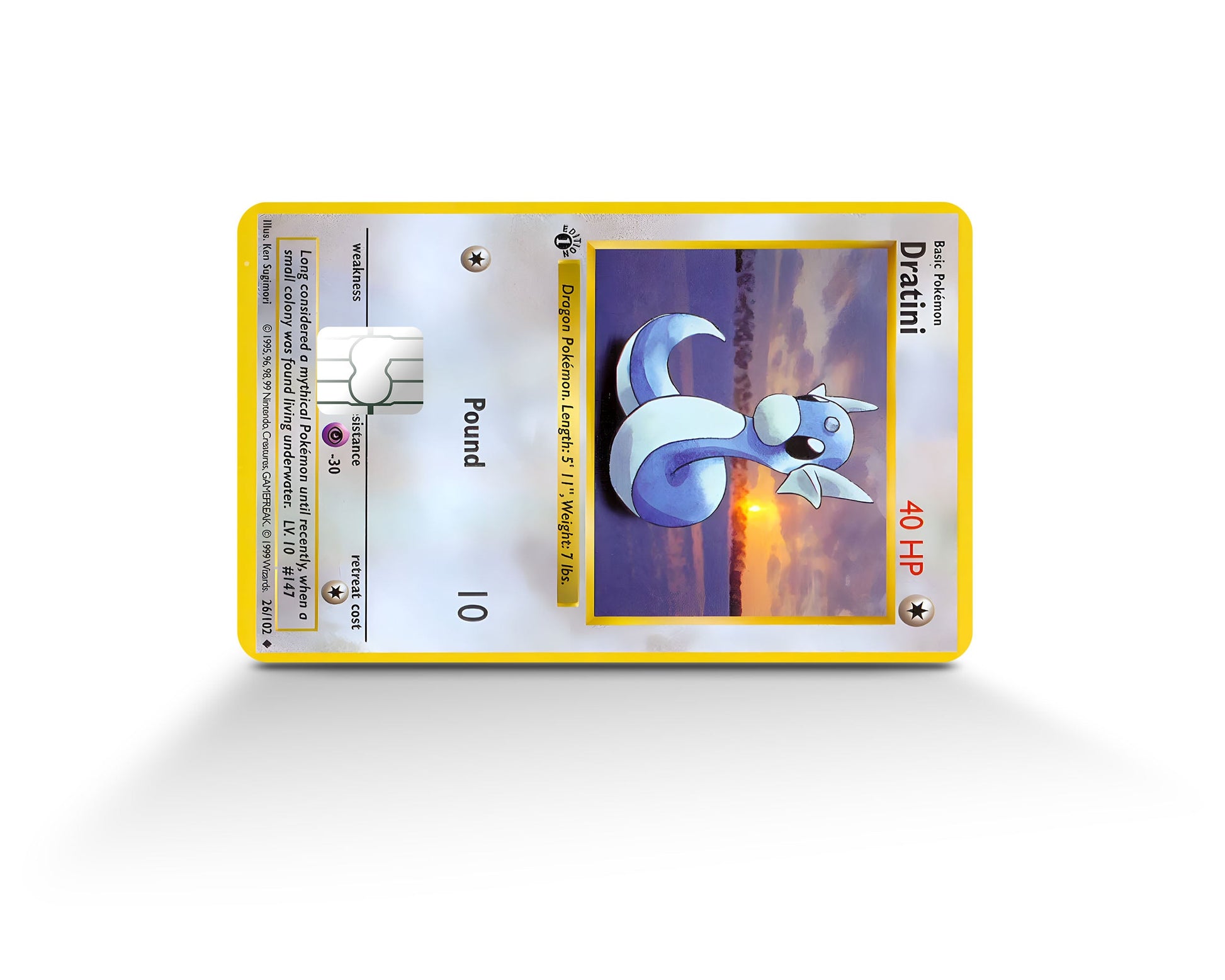 Anime Town Creations Credit Card Dratini Pokemon Card Full Skins - Anime Pokemon Credit Card Skin