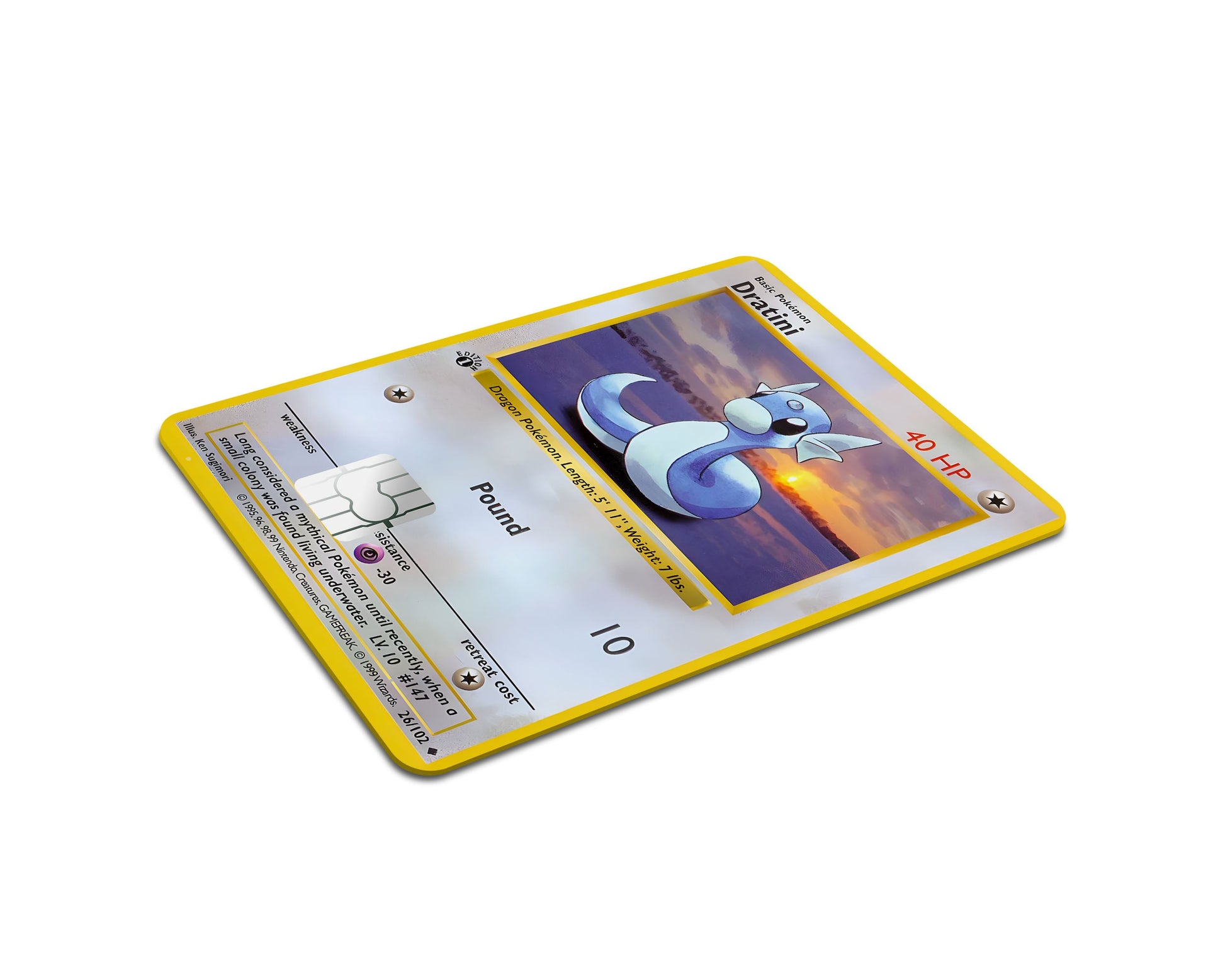 Anime Town Creations Credit Card Dratini Pokemon Card Full Skins - Anime Pokemon Credit Card Skin