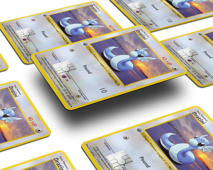 Anime Town Creations Credit Card Dratini Pokemon Card Window Skins - Anime Pokemon Credit Card Skin