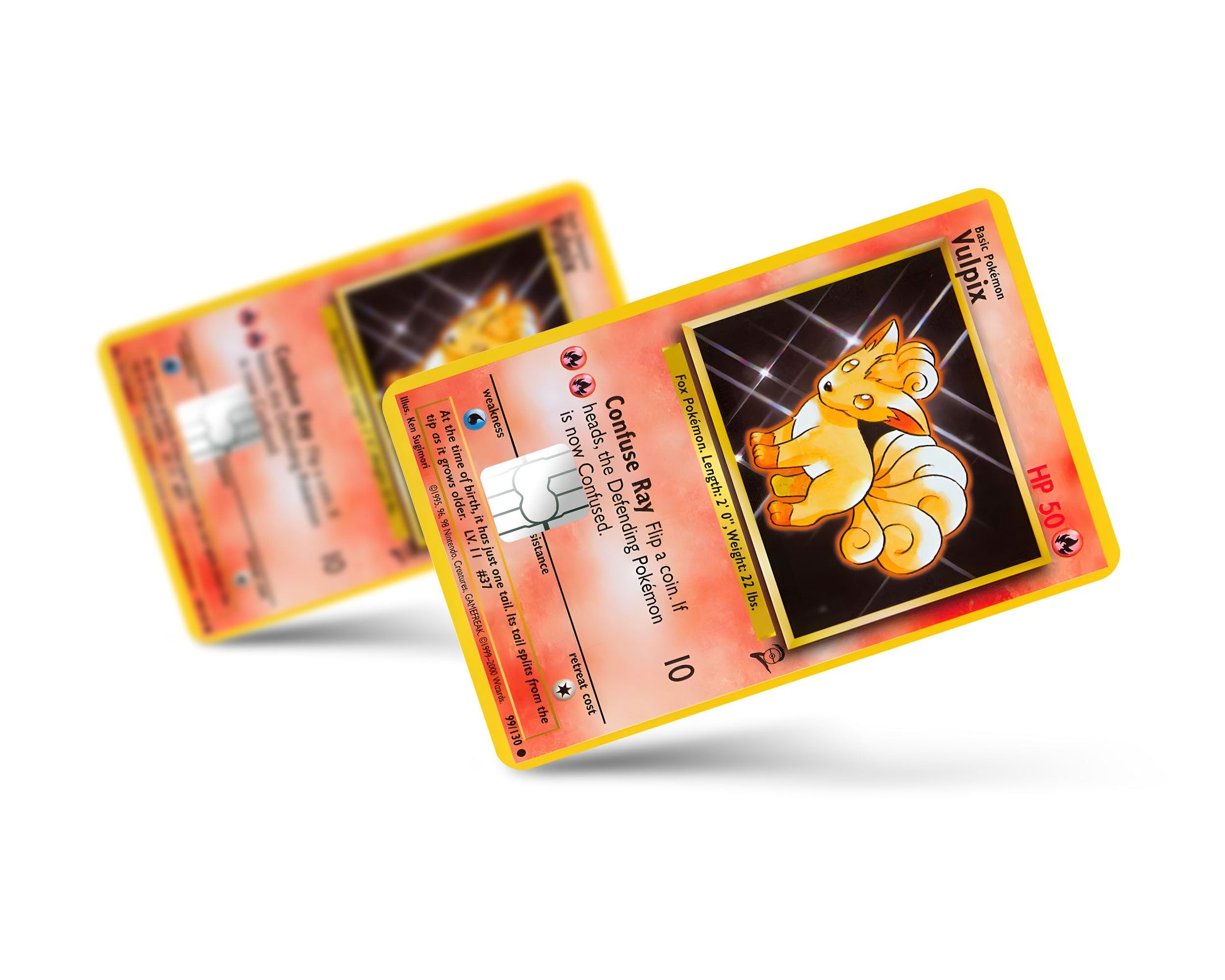 Anime Town Creations Credit Card Vulpix Pokemon Card Full Skins - Anime Pokemon Credit Card Skin