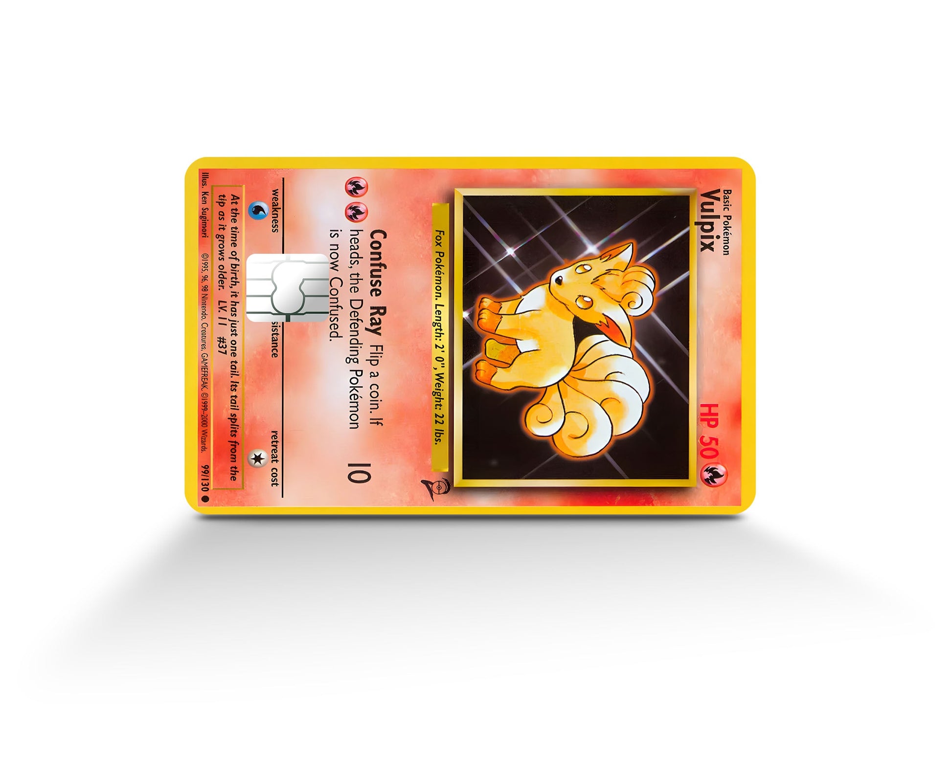 Anime Town Creations Credit Card Vulpix Pokemon Card Full Skins - Anime Pokemon Credit Card Skin