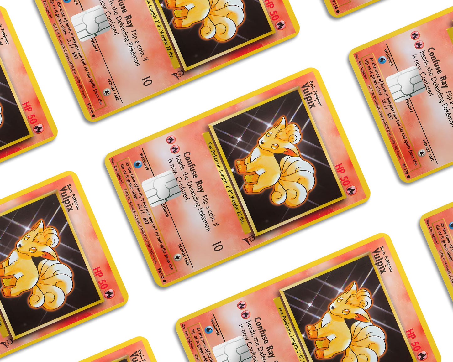 Anime Town Creations Credit Card Vulpix Pokemon Card Window Skins - Anime Pokemon Credit Card Skin