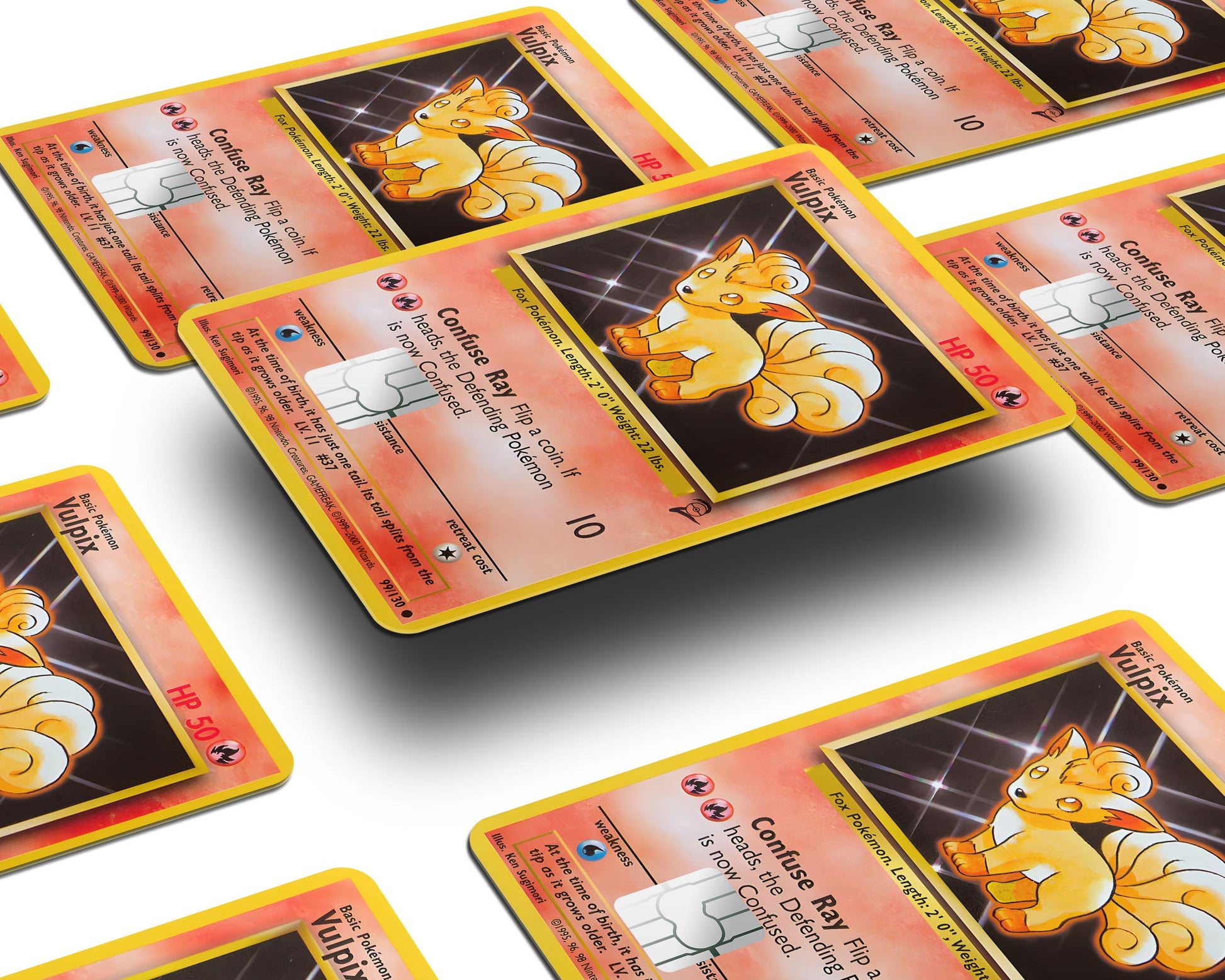 Anime Town Creations Credit Card Vulpix Pokemon Card Window Skins - Anime Pokemon Credit Card Skin