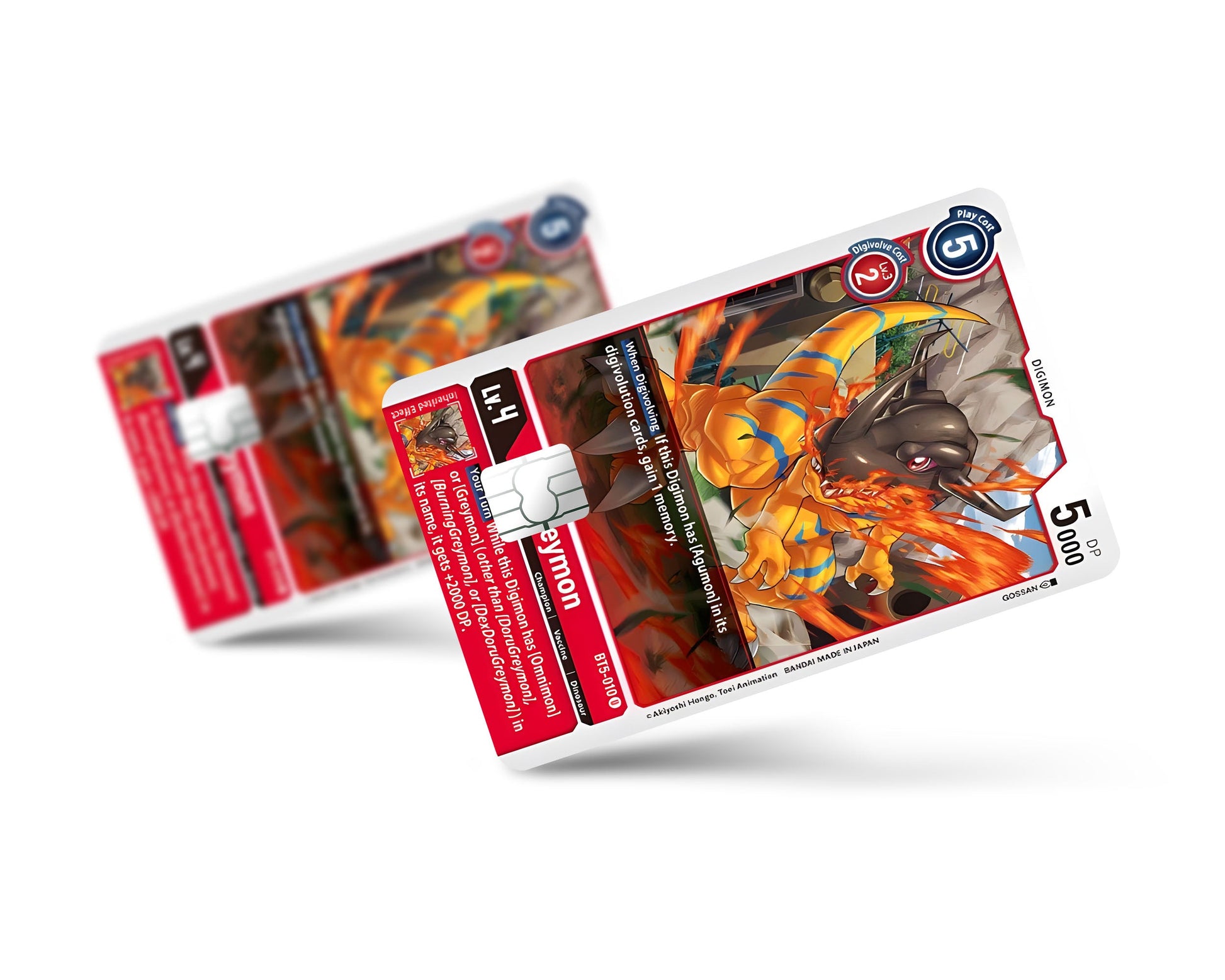Anime Town Creations Credit Card Greymon Digimon Card Full Skins - Anime Digimon Credit Card Skin