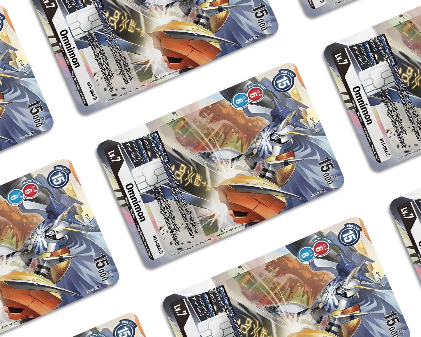 Anime Town Creations Credit Card Omnimon Limited Edition Digimon Card Window Skins - Anime Digimon Credit Card Skin