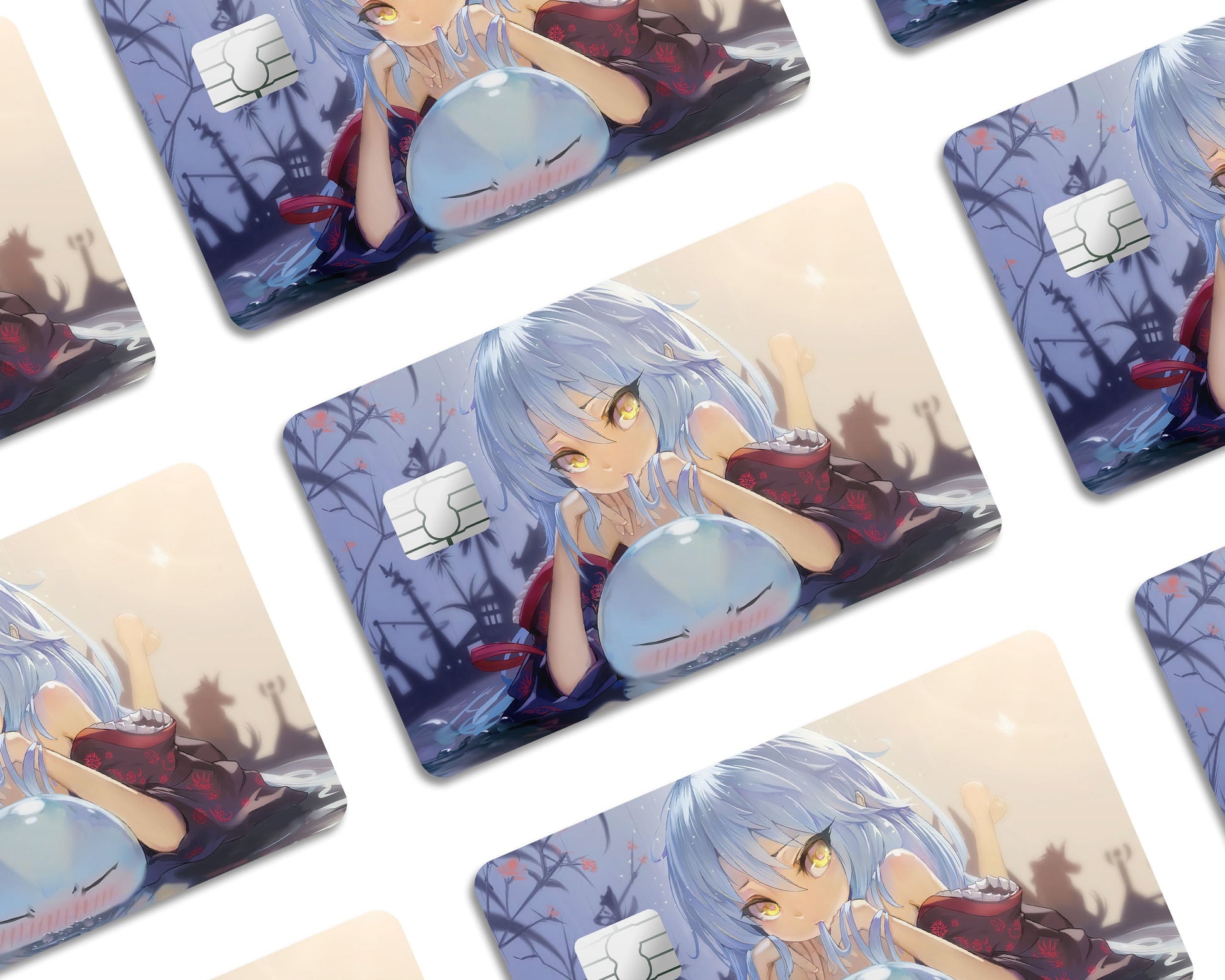 Anime Town Creations Credit Card Rimuru Tempest Cute Kimono Window Skins - Anime That Time I Got Reincarnated as a Slime Credit Card Skin