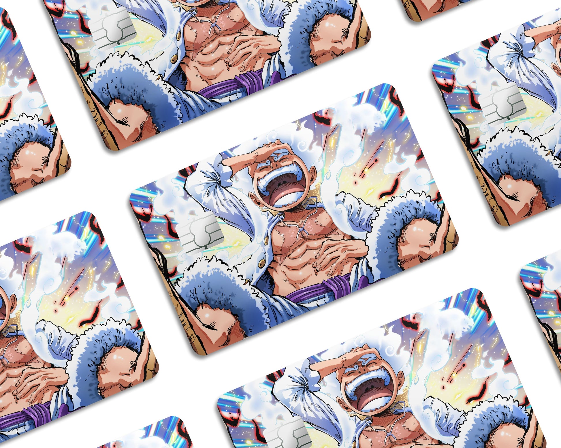 Anime Town Creations Credit Card One Piece Luffy Gear 5 Awakening Window Skins - Anime One Piece Credit Card Skin