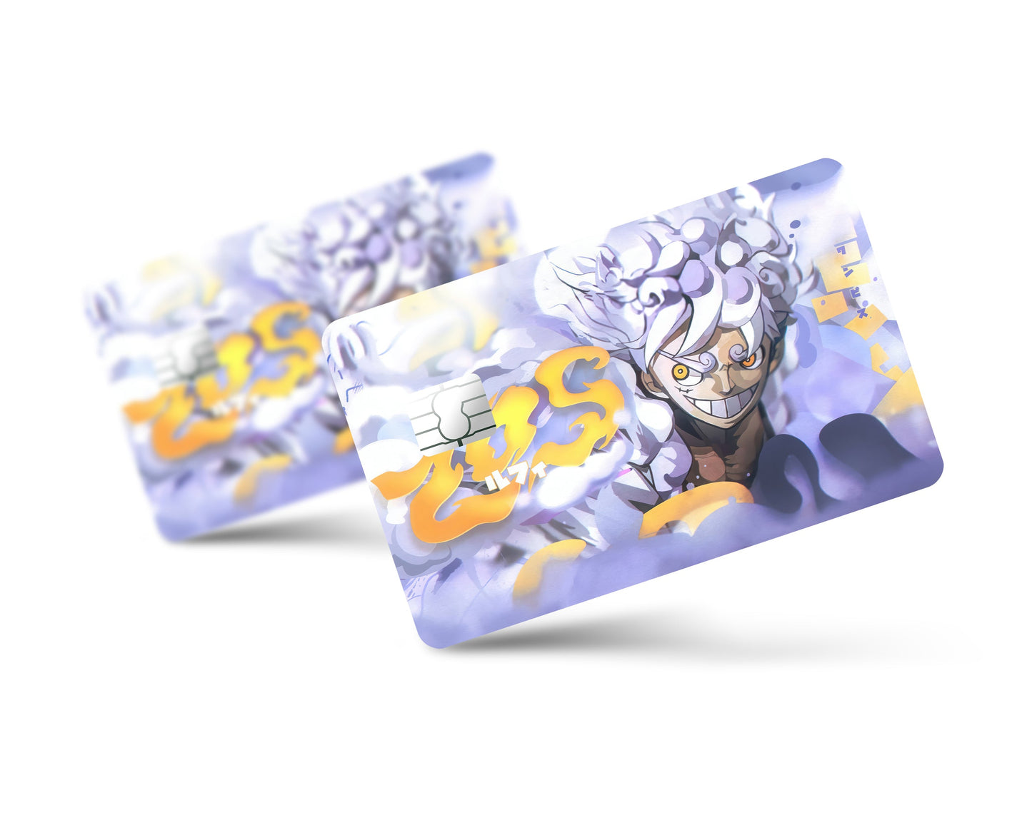 Anime Town Creations Credit Card One Piece Luffy Gear 5 White Full Skins - Anime One Piece Credit Card Skin