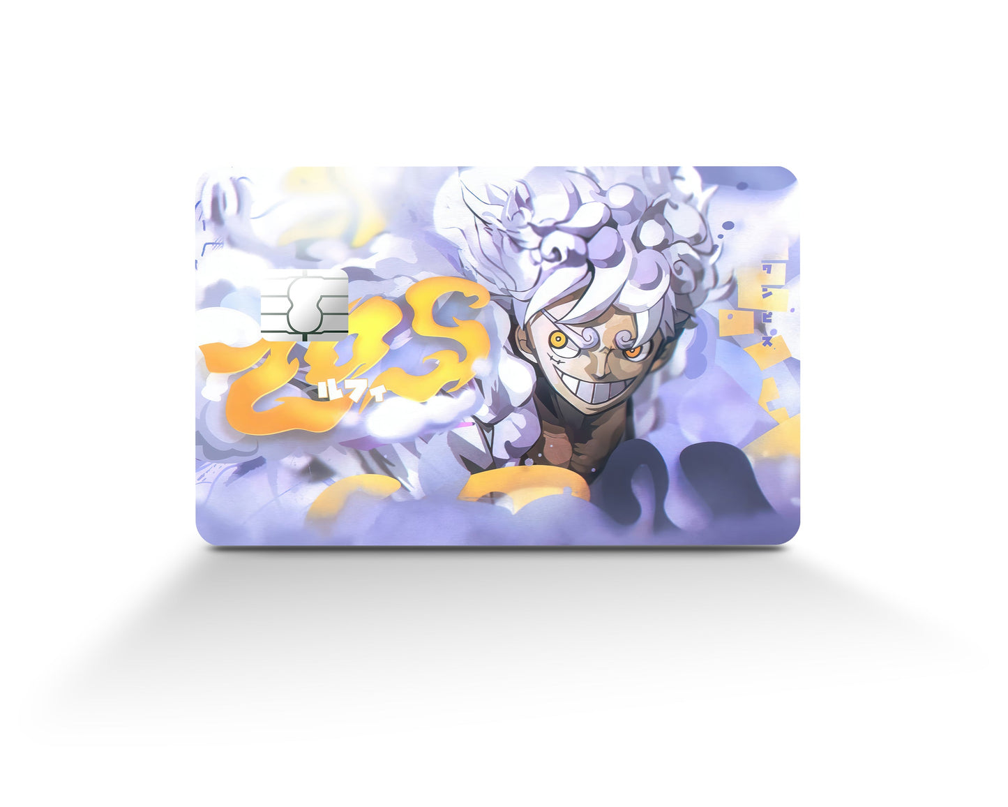 Anime Town Creations Credit Card One Piece Luffy Gear 5 White Full Skins - Anime One Piece Credit Card Skin