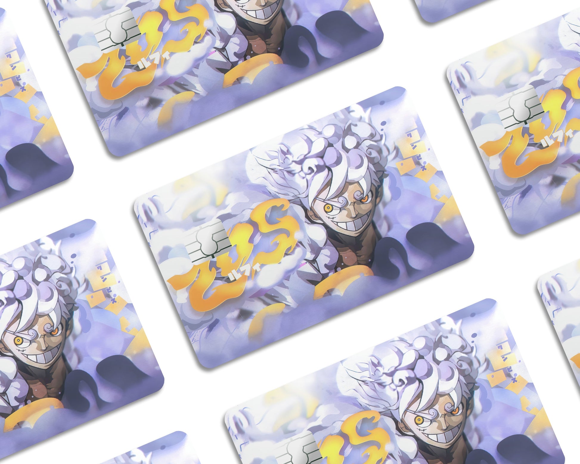 Anime Town Creations Credit Card One Piece Luffy Gear 5 White Window Skins - Anime One Piece Credit Card Skin
