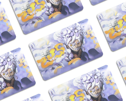 Anime Town Creations Credit Card One Piece Luffy Gear 5 White Window Skins - Anime One Piece Credit Card Skin
