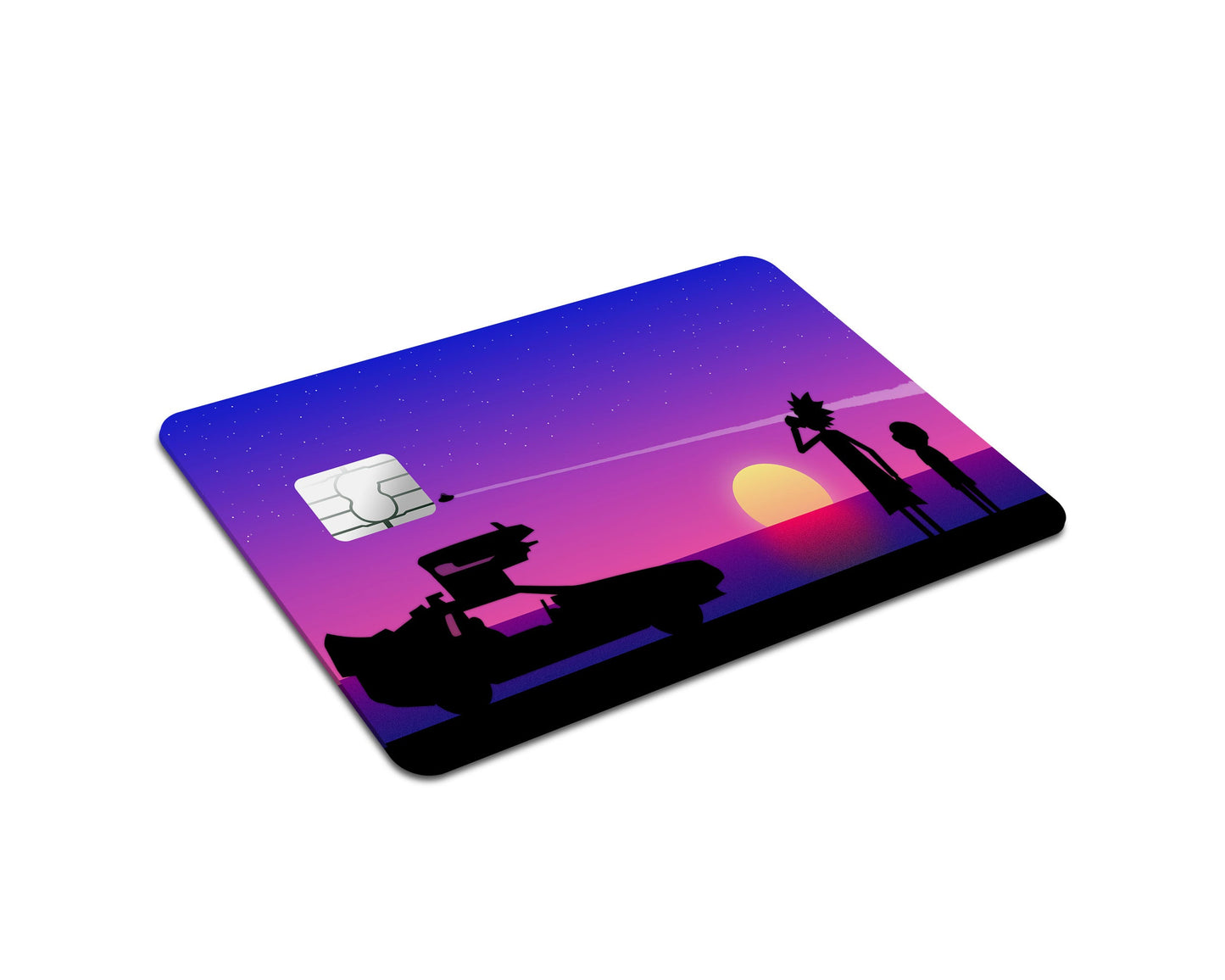 Anime Town Creations Credit Card Rick and Morty Back to Time Travel Full Skins - Anime Rick and Morty Credit Card Skin