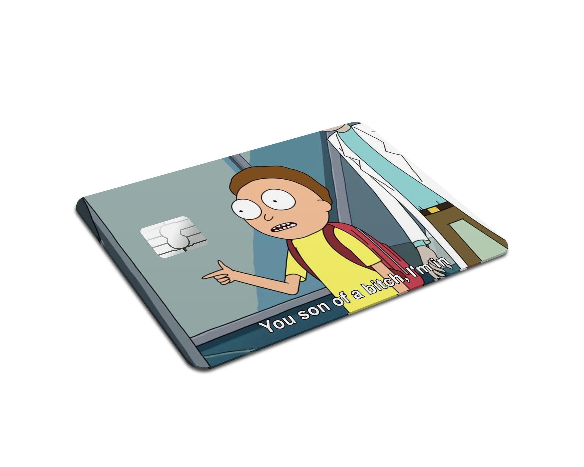 Anime Town Creations Credit Card Morty You Son of a B Full Skins - Anime Rick and Morty Credit Card Skin