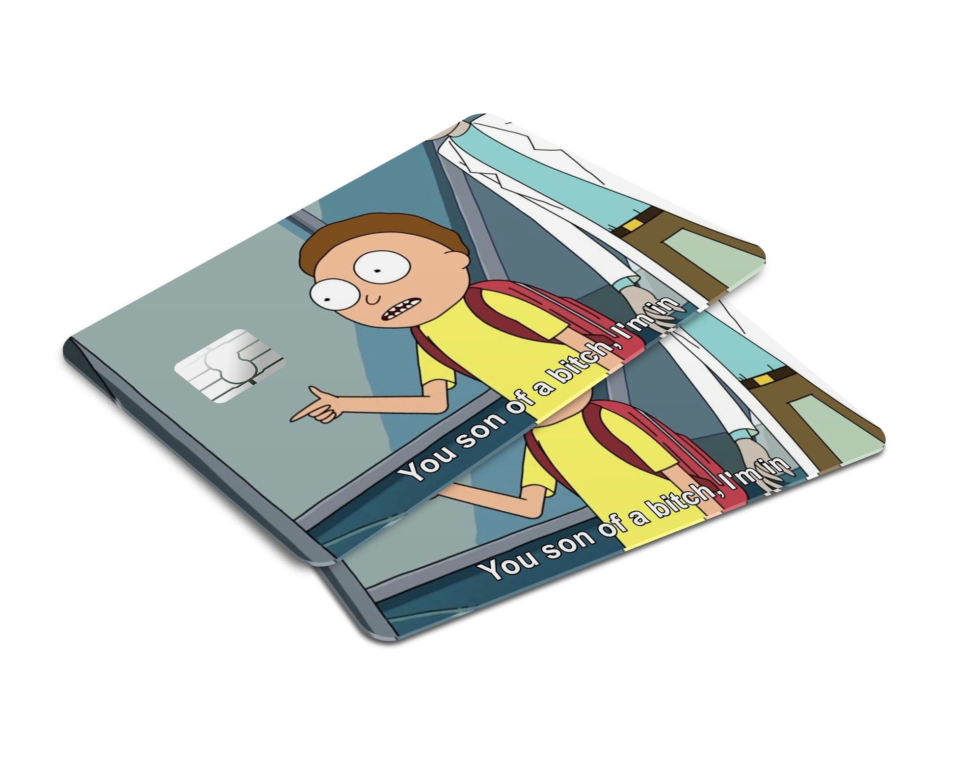 Anime Town Creations Credit Card Morty You Son of a B Window Skins - Anime Rick and Morty Credit Card Skin