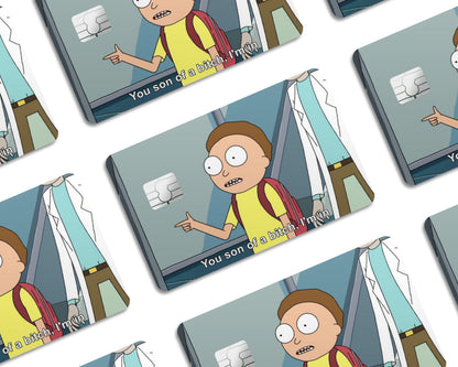 Anime Town Creations Credit Card Morty You Son of a B Window Skins - Anime Rick and Morty Credit Card Skin