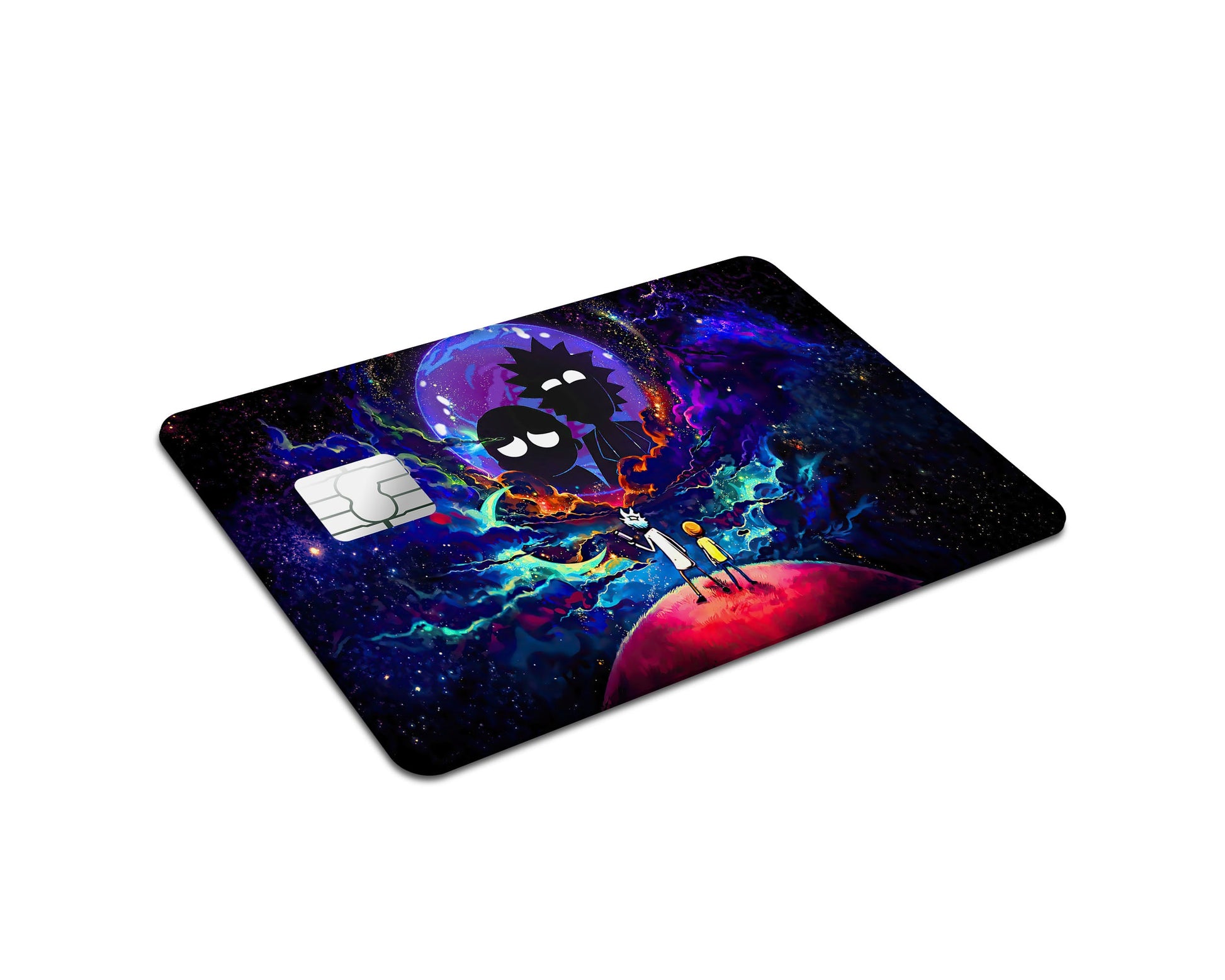 Anime Town Creations Credit Card Rick and Morty Space Exploration Full Skins - Anime Rick and Morty Credit Card Skin
