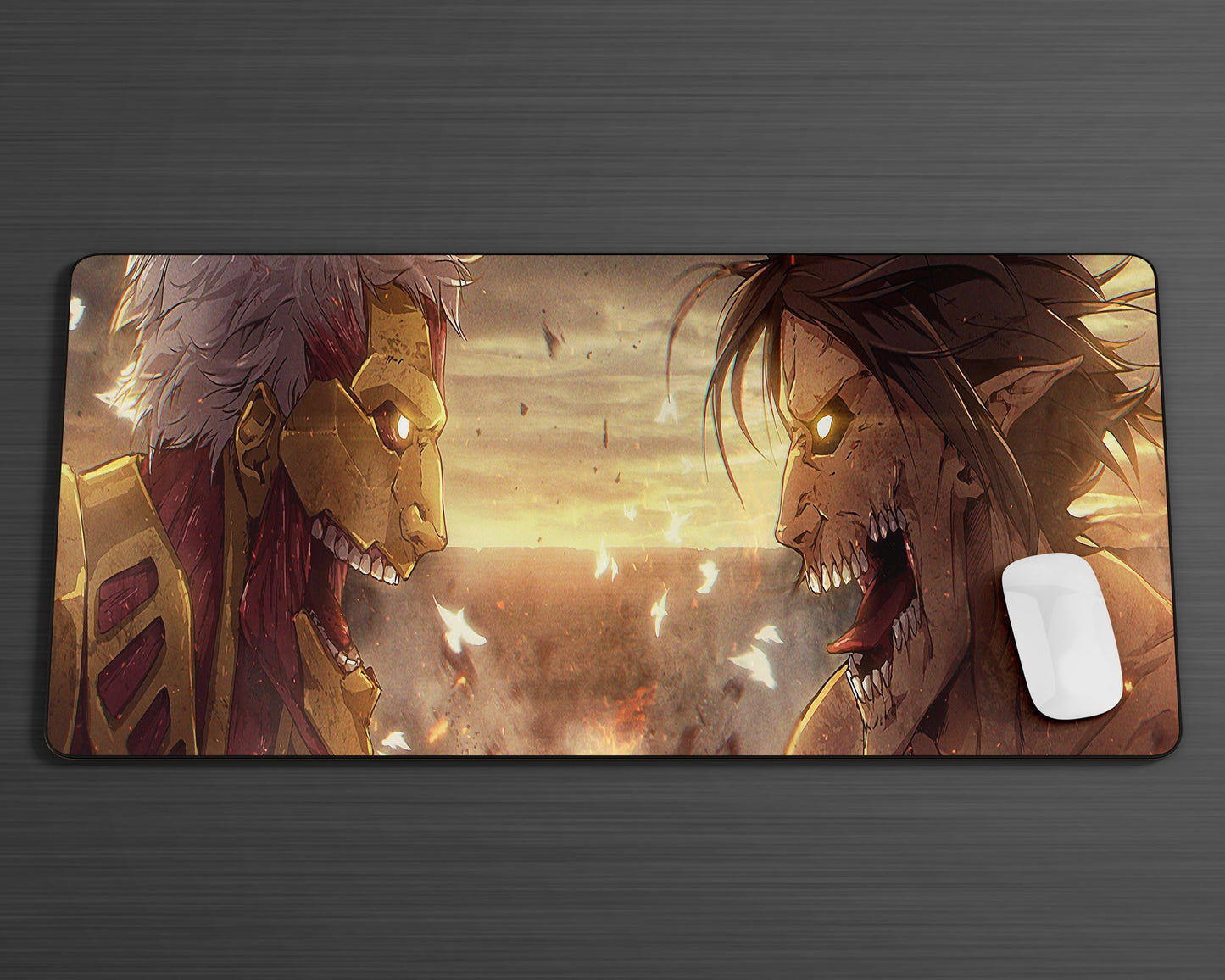 Anime Town Creations Mouse Pad Attack Titan vs Armored Titan Gaming Mouse Pad Accessories - Anime Attack on Titan Gaming Mouse Pad