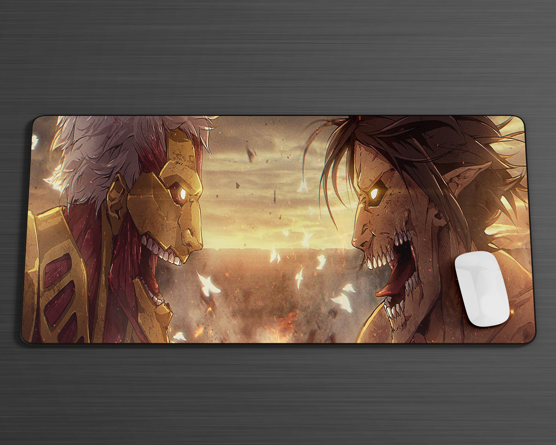 Anime Town Creations Mouse Pad Attack Titan vs Armored Titan Gaming Mouse Pad Accessories - Anime Attack on Titan Gaming Mouse Pad