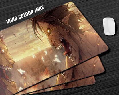 Anime Town Creations Mouse Pad Attack Titan vs Armored Titan Gaming Mouse Pad Accessories - Anime Attack on Titan Gaming Mouse Pad