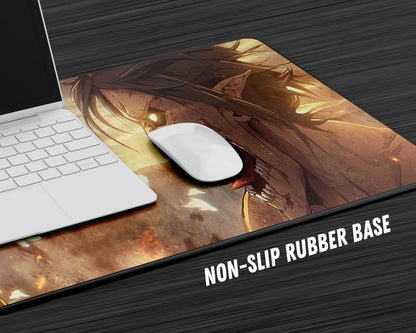 Anime Town Creations Mouse Pad Attack Titan vs Armored Titan Gaming Mouse Pad Accessories - Anime Attack on Titan Gaming Mouse Pad
