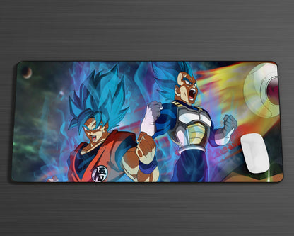 Anime Town Creations Mouse Pad Dragon Ball Goku & Vegeta Super Saiyan Blue Gaming Mouse Pad Accessories - Anime Dragon Ball Gaming Mouse Pad